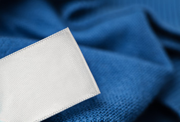 Cloth label laundry care blank mockup