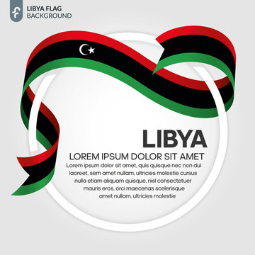 Libya flag background