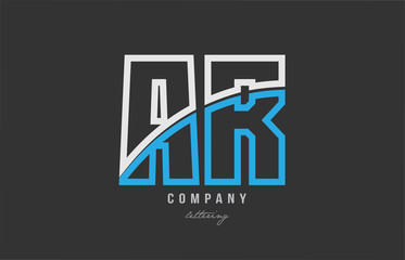 white blue alphabet letter ar a r logo icon design