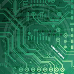 Vector circuit board illustration. Abstract technology.