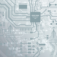 Vector circuit board illustration. Abstract technology.