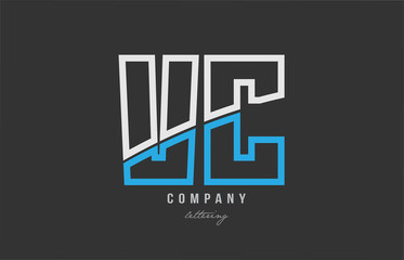 white blue alphabet letter ab a b logo icon design