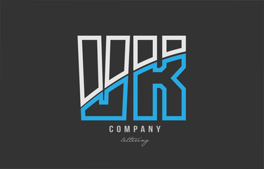 white blue alphabet letter ab a b logo icon design