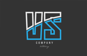 white blue alphabet letter ab a b logo icon design