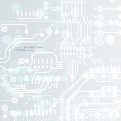 Vector circuit board illustration. Abstract technology.