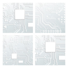 Vector circuit board illustration. Abstract technology.
