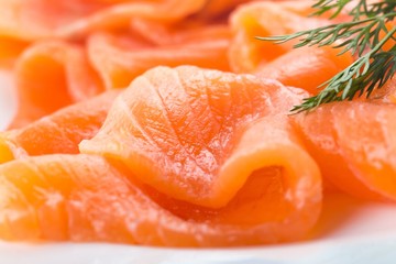 Raw Fresh salmon steak