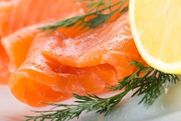 Raw Fresh salmon steak