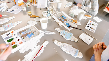 master class painting gingerbread cookies easter rabbit