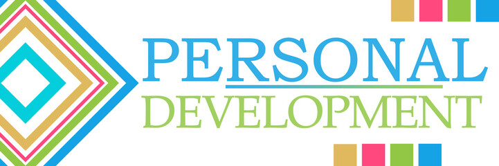 Personal Development Colorful Borders Squares Horizontal 