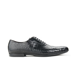 Classic black male shoes isolated on white