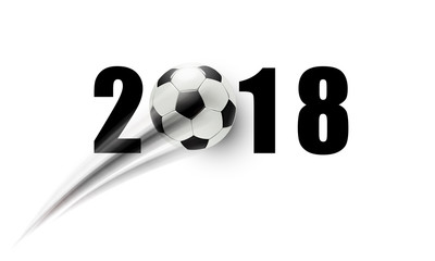 2018 Fußball mit Schweif