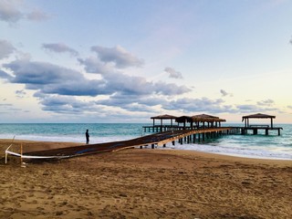 Sunset Waves and Amazing Landscape Ocean.