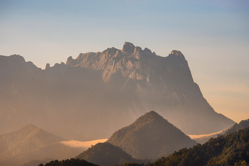 Beautiful scenery of Mount Kinabalu Sabah Borneo