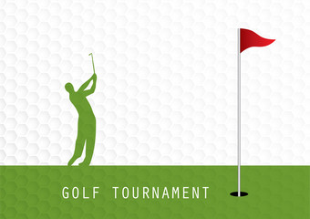 Golf tournament invitation flyer template graphic design