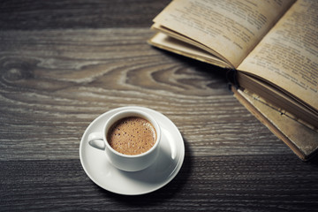 book and coffee