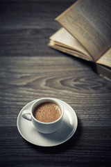 book and coffee