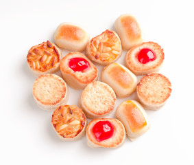 group of marzipan isolated on white
