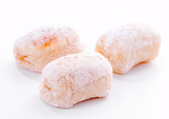 group of marzipan isolated on white
