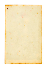 Old paper on white background.