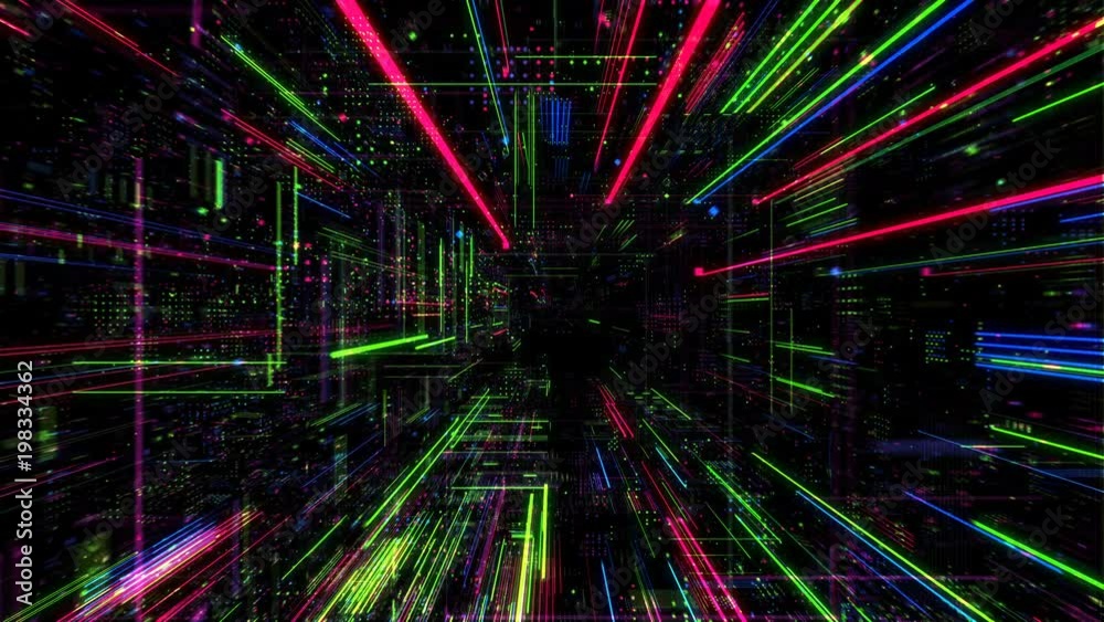 Poster abstract digital matrix particles grid virtual reality abstract cyber space science and technology b