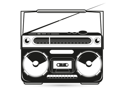 tragbarer Musikkassettenrekorder mit Radio