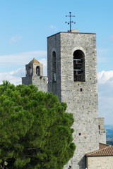 Fototapeta na wymiar Medieval tower of San Gimignano in tuscany