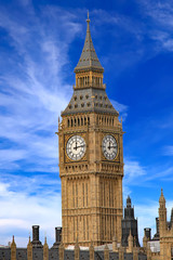 Fototapeta na wymiar Big Ben clock tower in London, United Kingdom.
