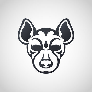 Aardwolf logo icon design, vector illustration