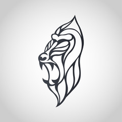 Baboon logo icon design, vector illustration