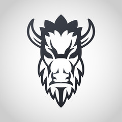 Fototapeta premium Bison logo icon design, vector illustration