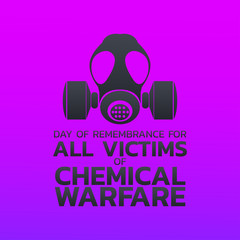 Day of Remembrance for all Victims of Chemical Warfare logo icon design, vector illustration