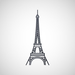Fototapeta na wymiar Eiffel Tower logo icon design, vector illustration