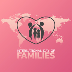 International Day of Families logo icon design, vector illustration