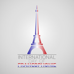 International Day of Francophonie logo icon design, vector illustration