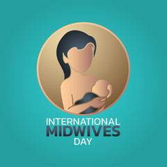 International Midwives Day logo icon design, vector illustration