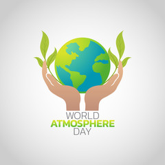 world atmosphere Day logo icon design, vector illustration