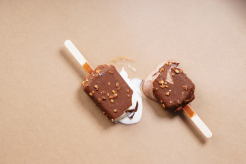 chocolate ice cream popsicles