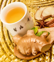 Ginger Tea Cup Represents Refresh Spiced And Beverages