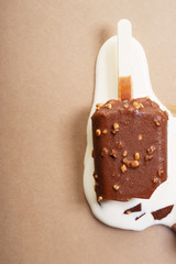melting chocolate ice cream popsicle