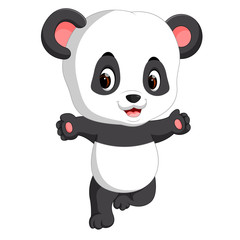 cute baby panda cartoon