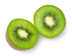 Fototapeta na wymiar Kiwi Fruit Isolated on White Background