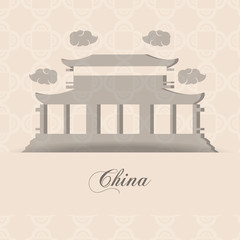 Obraz premium chinese culture architecture icons