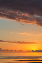 Fototapeta na wymiar August Sunset on the beach At Tallinn Bay