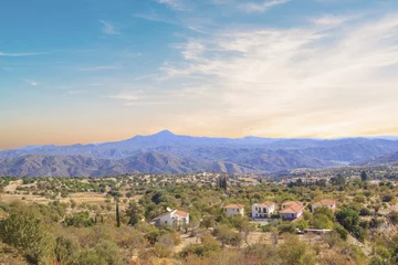 Fototapeten Beautiful view of the picturesque village of artisans Lefkara, Cyprus © marinadatsenko