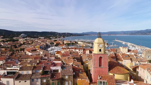 France, Aerial view of St Tropez, HD movie (1920X1080)