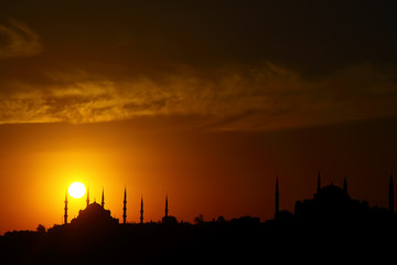 sunset in istanbul