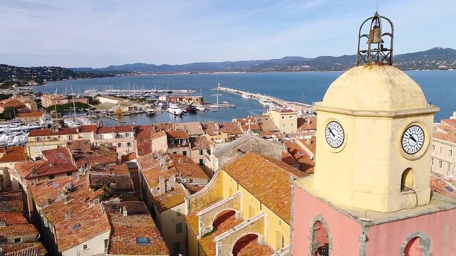 France, Aerial view of St Tropez, HD movie (1920X1080)
