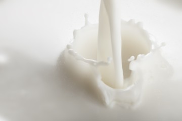 Pouring white milk