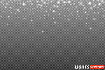 Light flare special effect with rays of light and magic sparkles. 